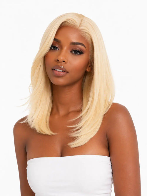 18 Inch Layered Straight Human Hair Wig | 13x4 HD Lace Front