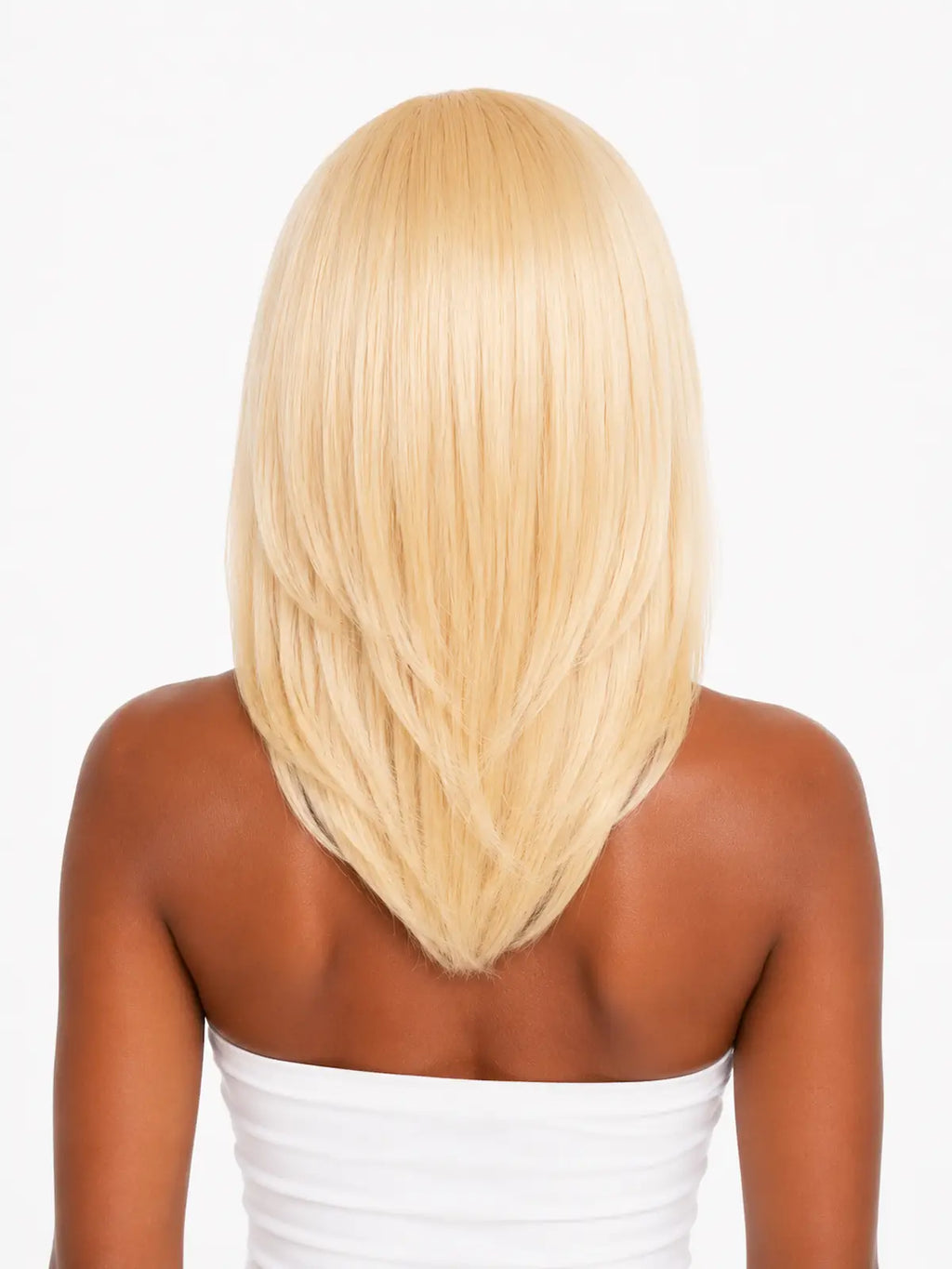 18 Inch Layered Straight Human Hair Wig | 13x4 HD Lace Front