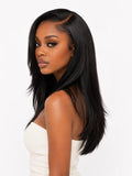 18 Inch Layered Straight Human Hair Wig | 13x4 HD Lace Front