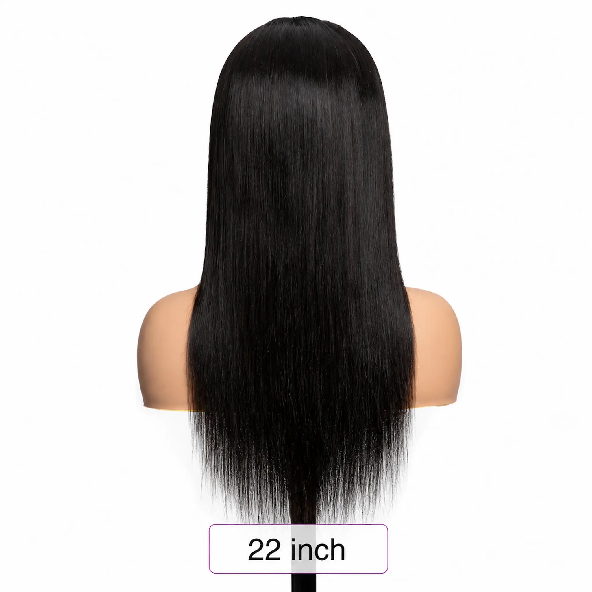 Long Straight Natural Black Human Hair Wig
