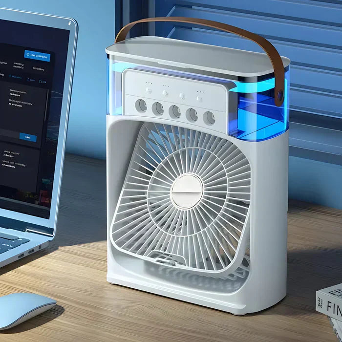3-in-1 Fan with 7-Colour LED Light - BreezeMaster Pro