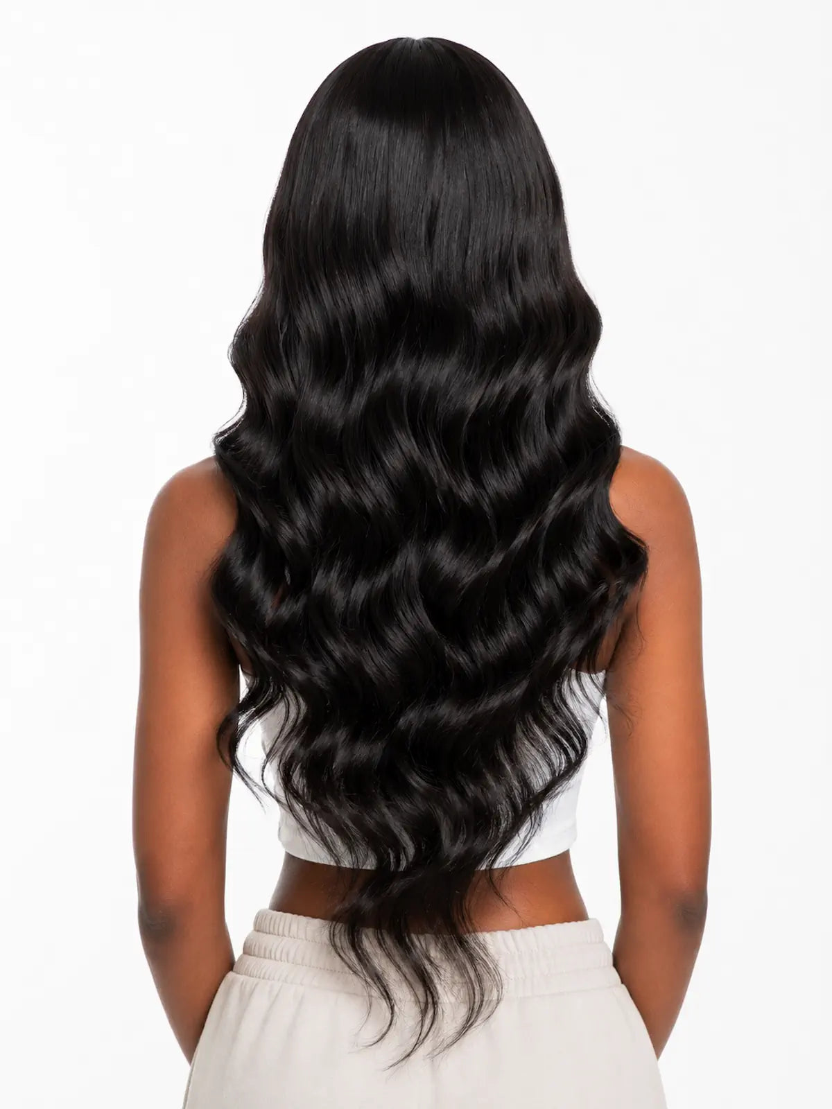 22 Inch Body Wave Human Hair Wig | Natural Black HD Lace Front