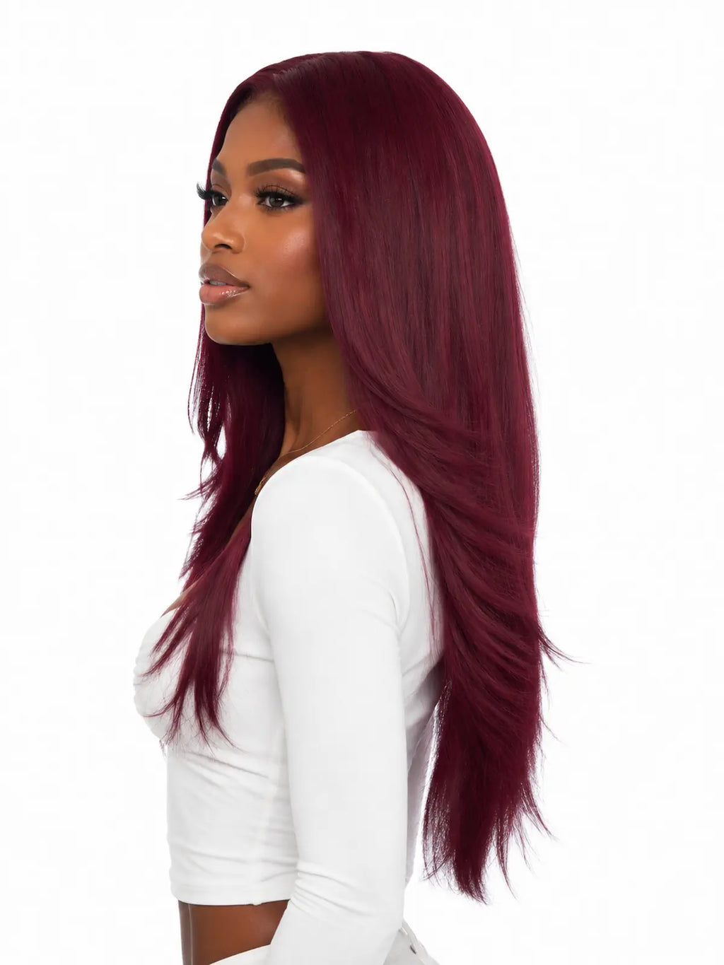 22 Inch Layered Straight Human Hair Wig | 13x4 HD Lace Front