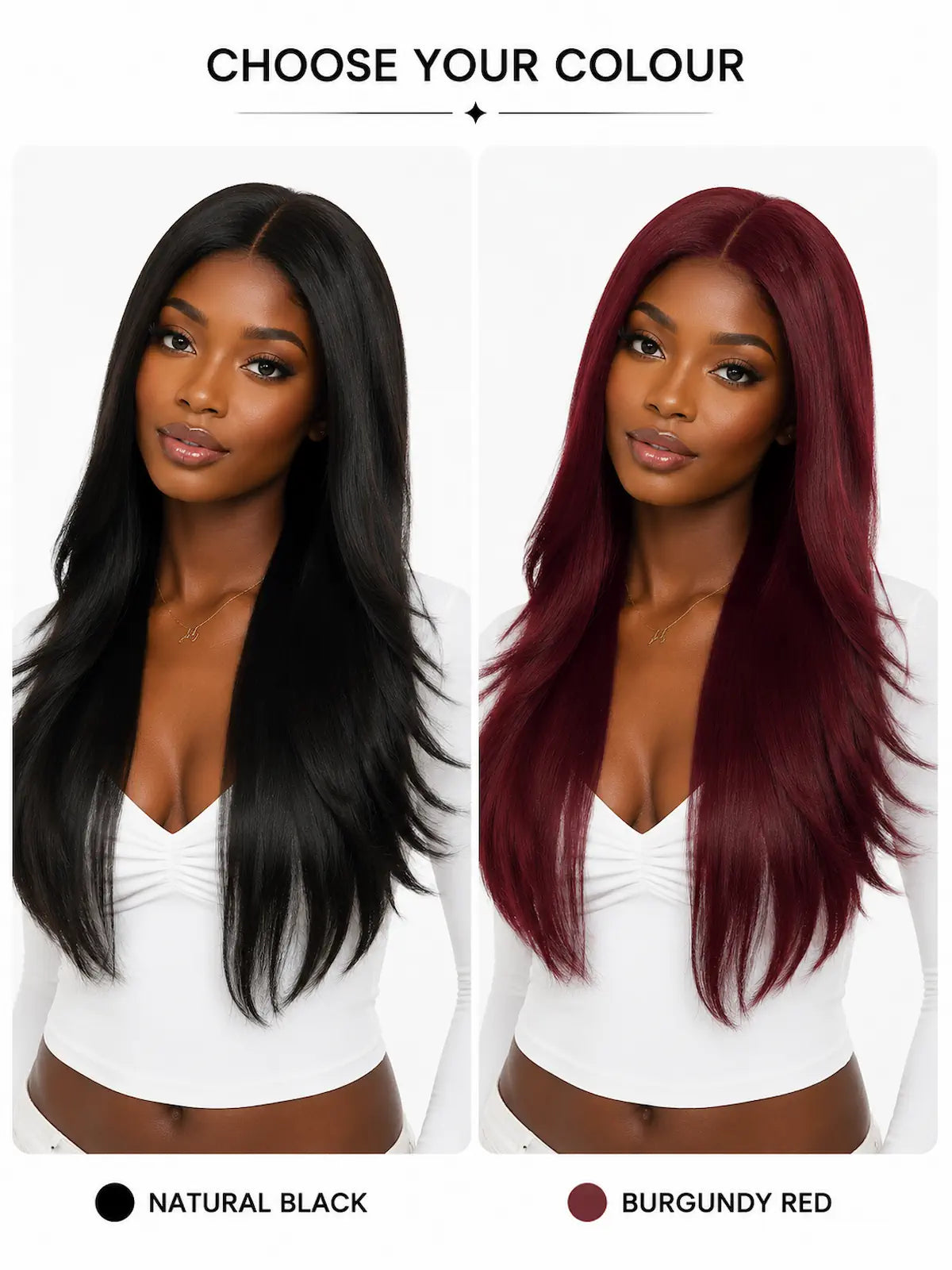 22 Inch Layered Straight Human Hair Wig | 13x4 HD Lace Front