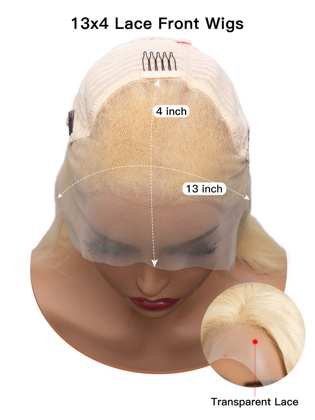613 Blonde Long Human Hair Wig | 13x4 HD Lace