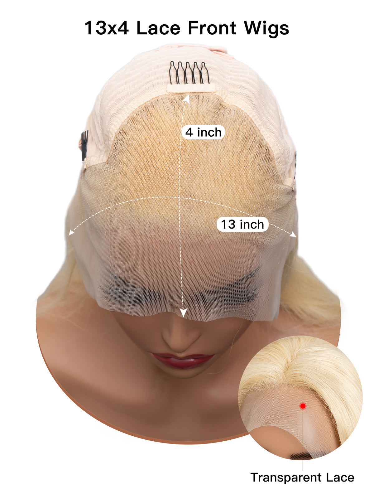 613 Blonde Long Human Hair Wig | 13x4 HD Lace