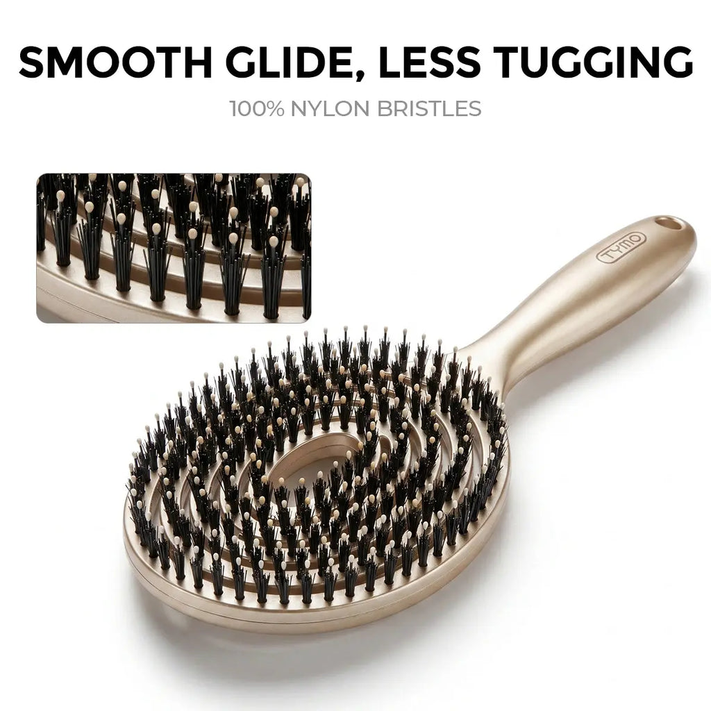 TYMO RootLift detangling brush – side angle view