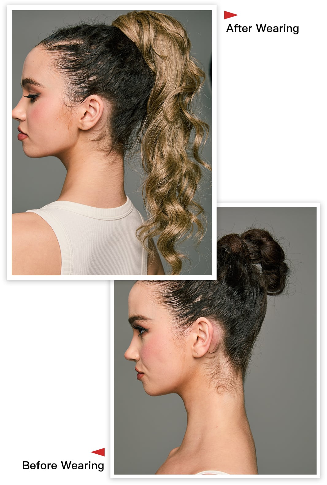 Carrie | Ash Blonde Ponytail Extension with Wrap-Around Wire