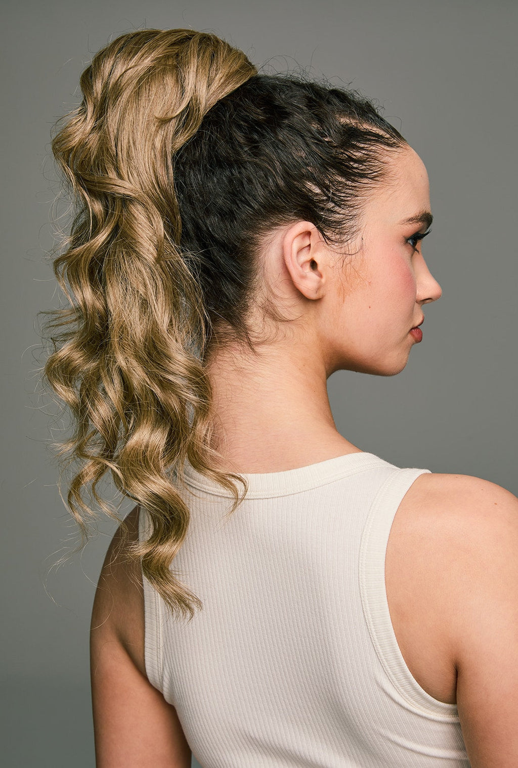 Carrie | Ash Blonde Ponytail Extension with Wrap-Around Wire