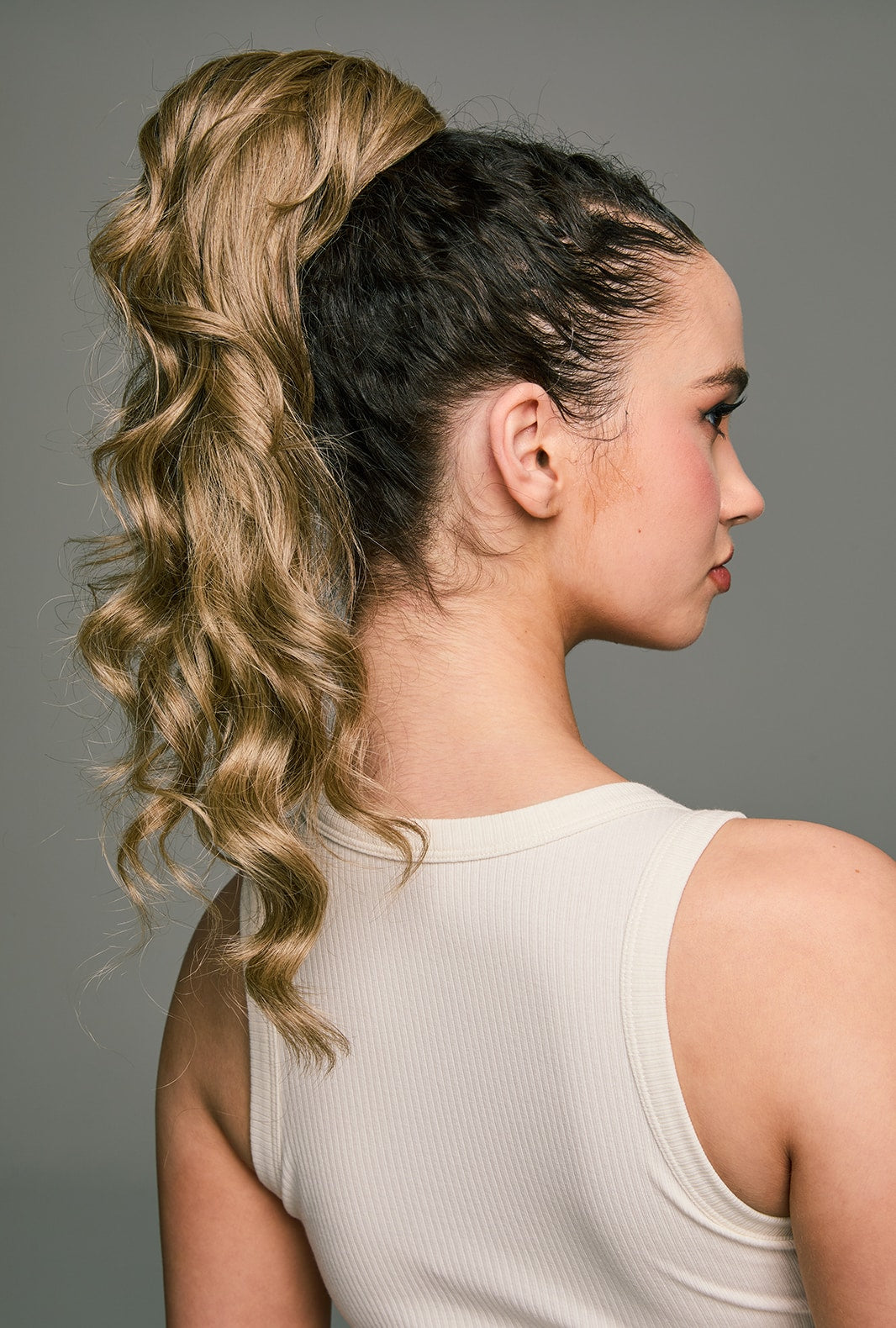 Carrie | Ash Blonde Ponytail Extension with Wrap-Around Wire