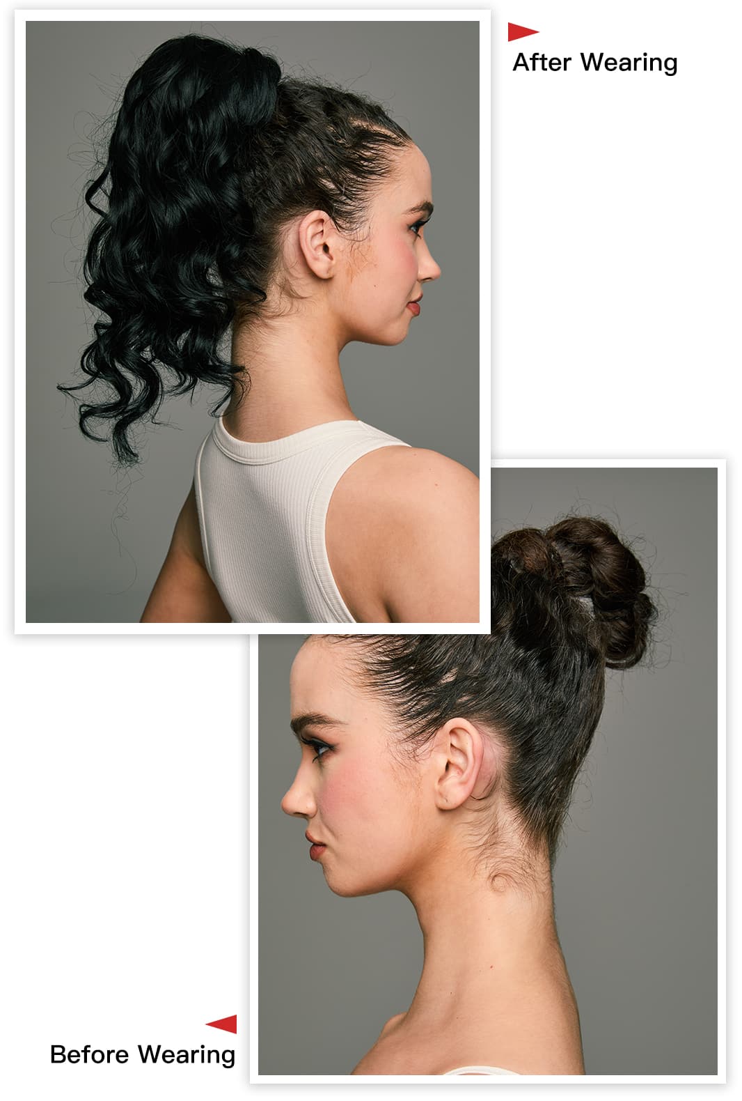 Hebbe | Black Ponytail Extension 26-Inch Long Wave