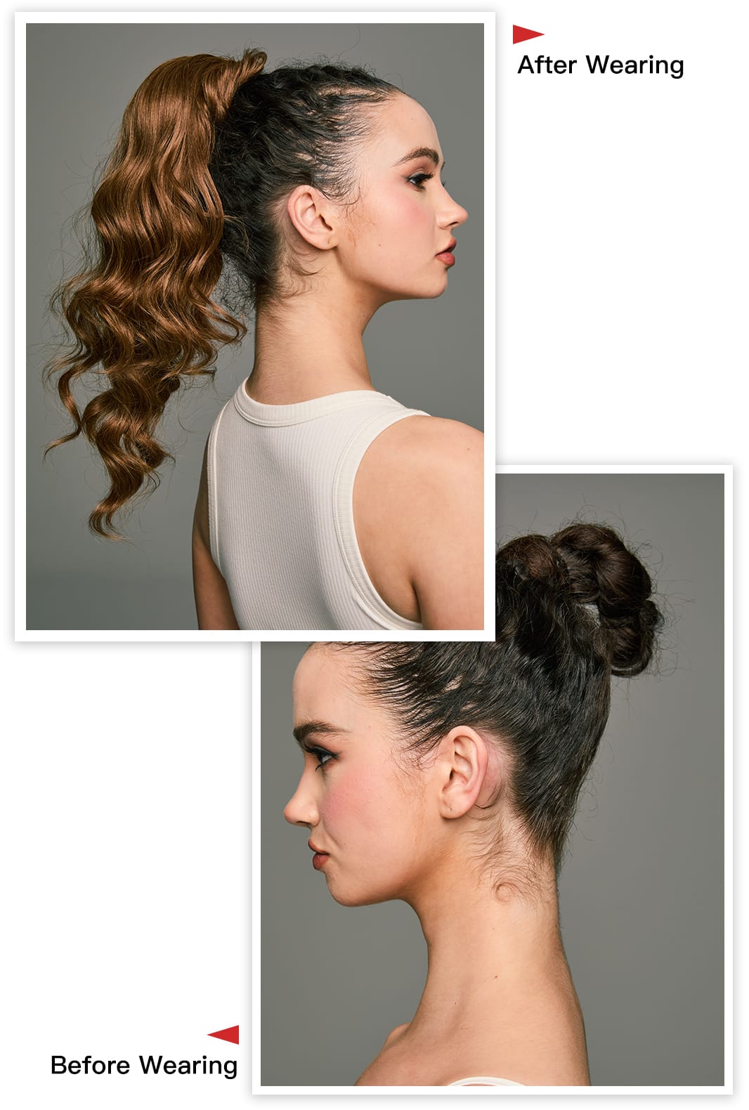 Jamie | Brown Ponytail Extension | Synthetic Natural Ponytail