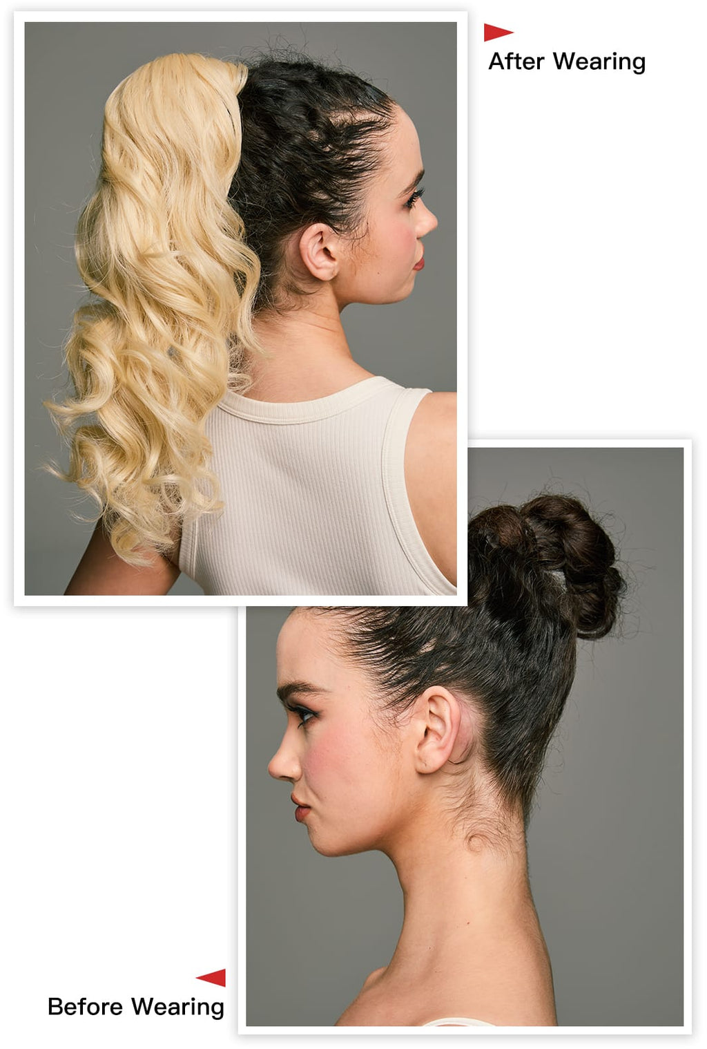 Melody | Light Blonde Ponytail Extension | Flexible Wrap Around | Heat Resistant