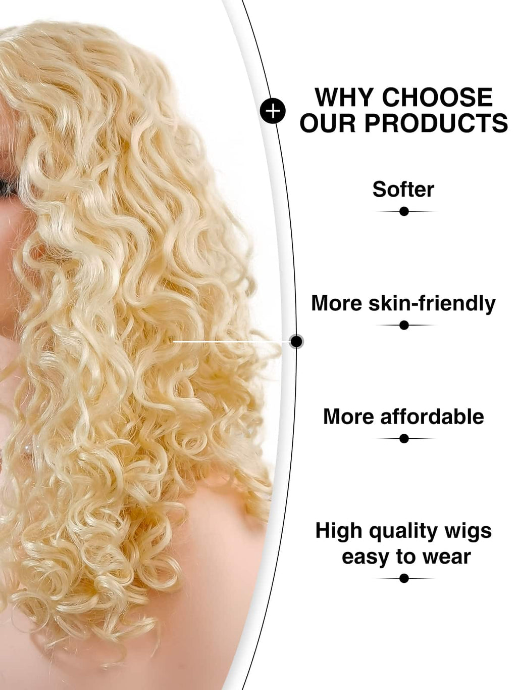 Sofia | 16 Inch Synthetic Afro Wig | Platinum Gold Kinky Curly | Lace Front