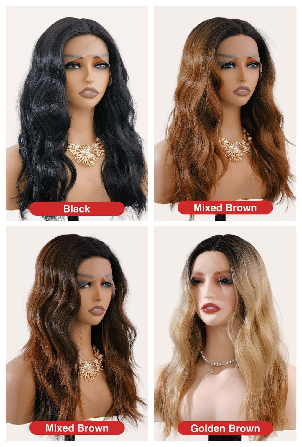 Maya | 18 Inch Natural Black Curly Wig | Lace Front Synthetic Wig