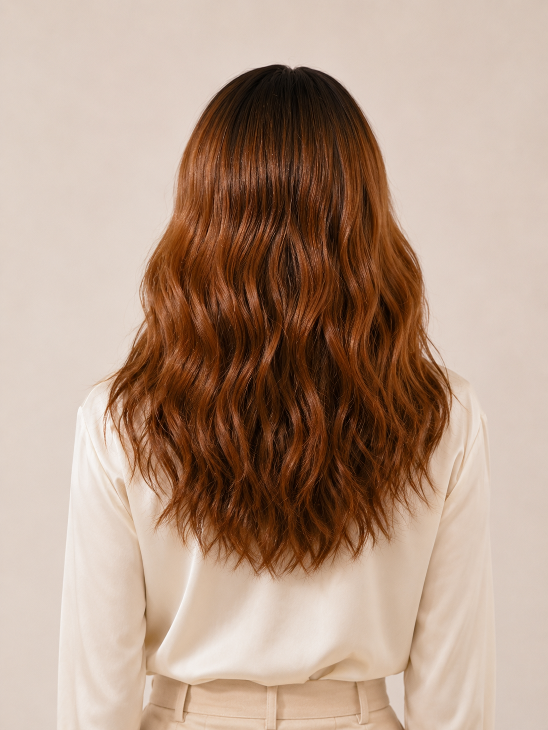Harper | 18 Inch TT2/30 Mixed Brown Curly Wig | Dark Brown Rooted Synthetic Lace Front Wig