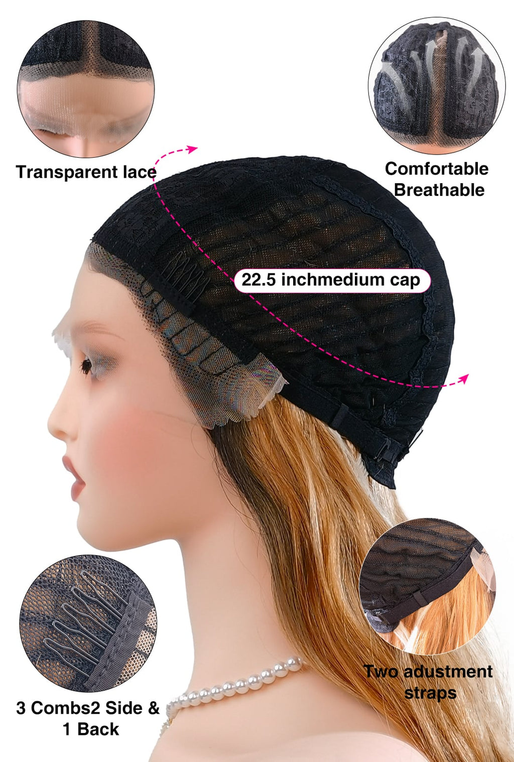 Eliana | 18 Inch Brown to Blonde Ombre Body Wave Wig | Synthetic Lace Front Wig