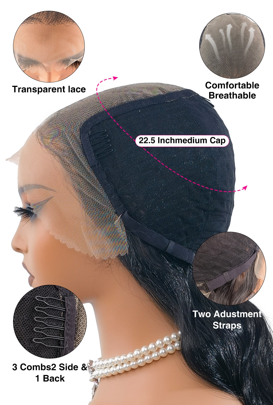 Piper | 32 Inch Extra Long Natural Black Loose Wave Wig | Lace Front Synthetic Wig