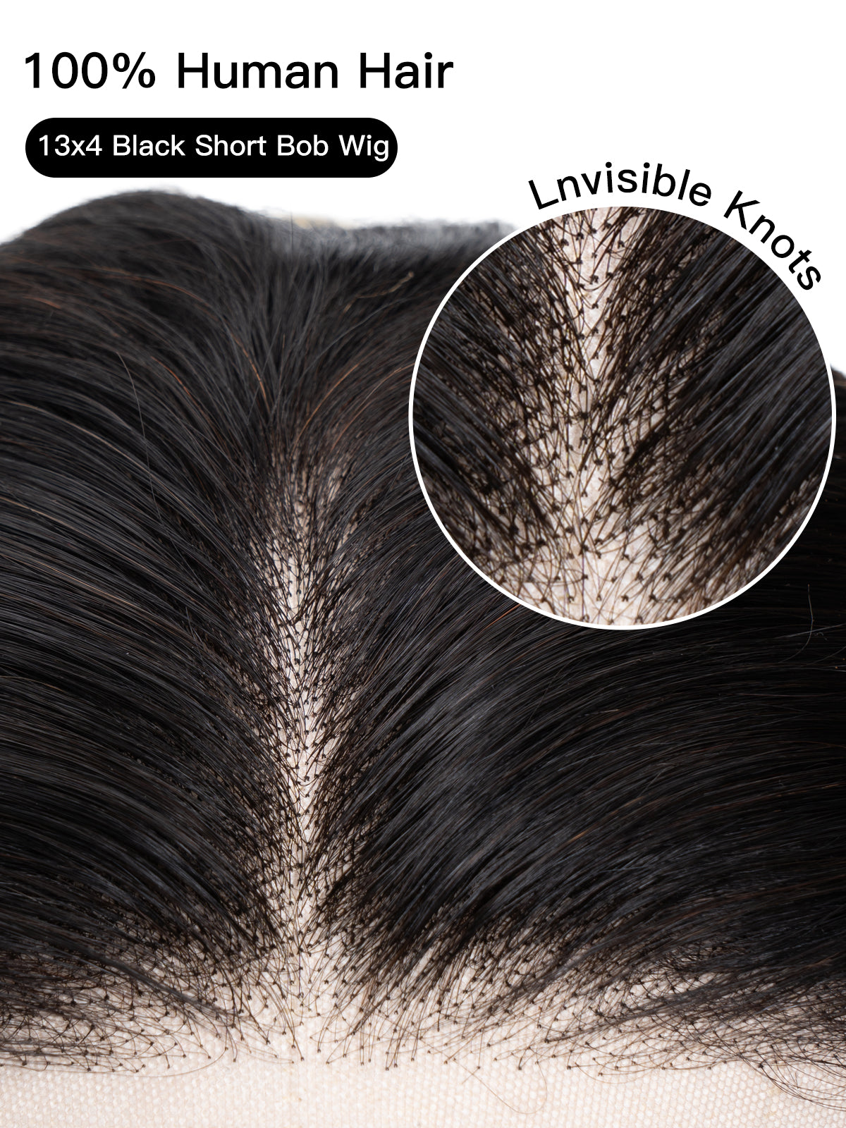 Natural Black Short Bob Wig | 13x4 HD Lace Human Hair Wig | 150 Density Wig