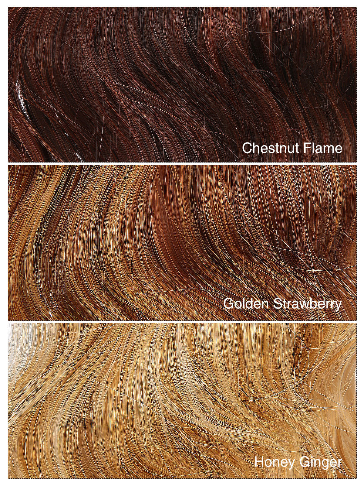 Noelle in Chestnut Flame | 23 Inch Wavy Synthetic Hair Extension | Clip-In Hair Weft