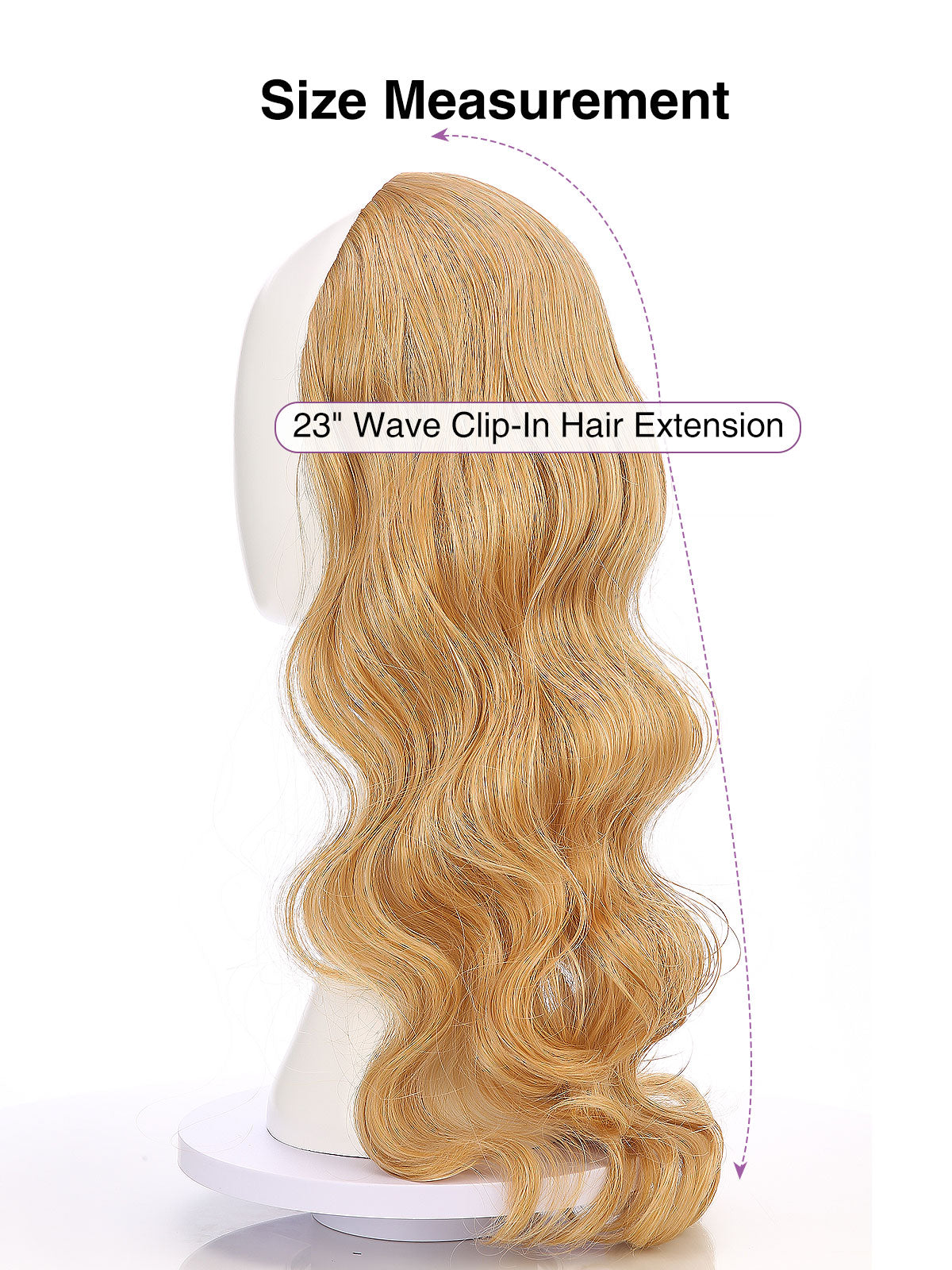 Noelle in Honey Ginger | 23 Inch Wavy Synthetic Hair Extension | Clip-In Hair Weft