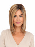 10 Inch Remy Human Hair Topper | Toffee Rooted | Mono Base Warm Blonde Hairpiece