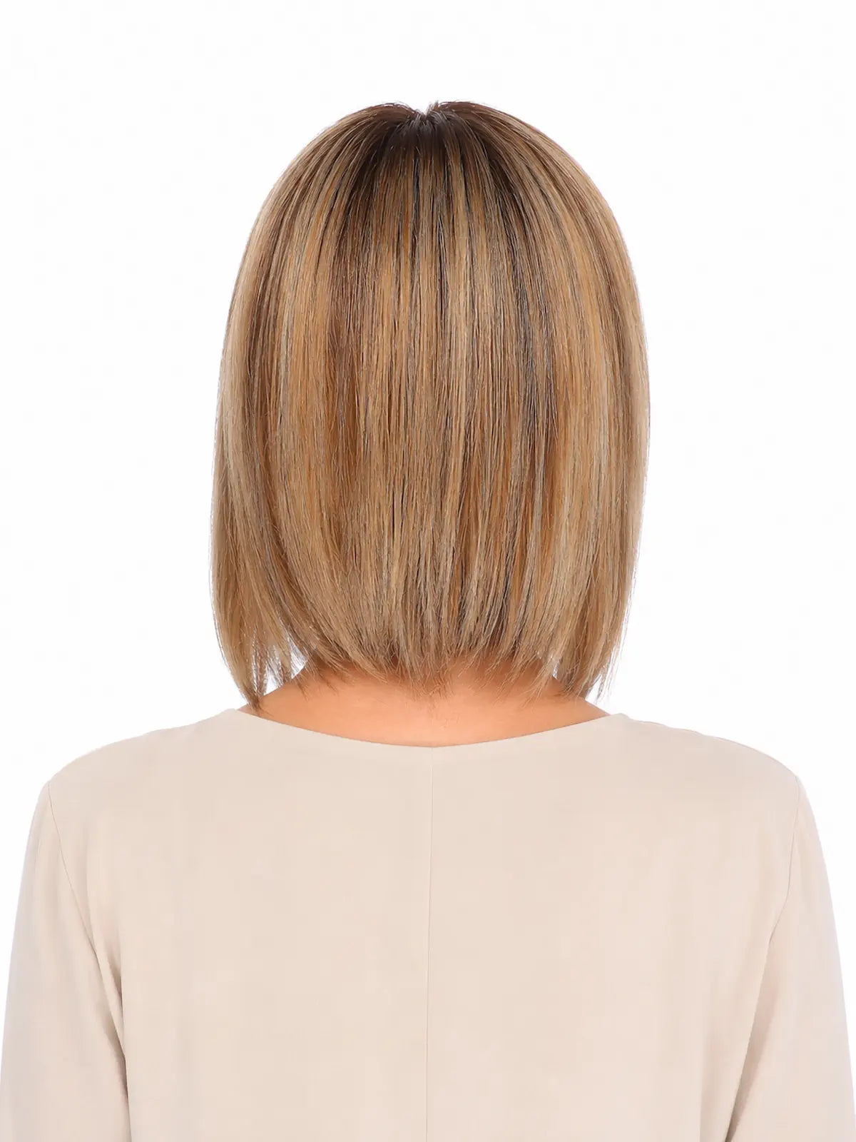 10 Inch Remy Human Hair Topper | Toffee Rooted | Mono Base Warm Blonde Hairpiece