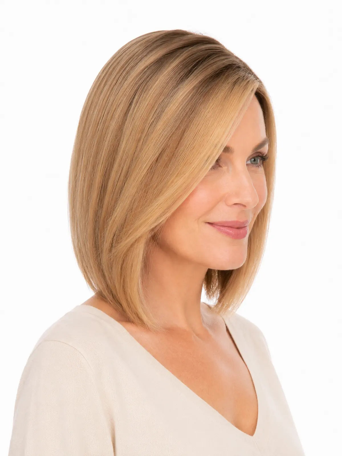 10 Inch Remy Human Hair Topper | Honey Beige | Mono Base Blonde Hairpiece