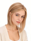 10 Inch Remy Human Hair Topper | Honey Beige | Mono Base Blonde Hairpiece