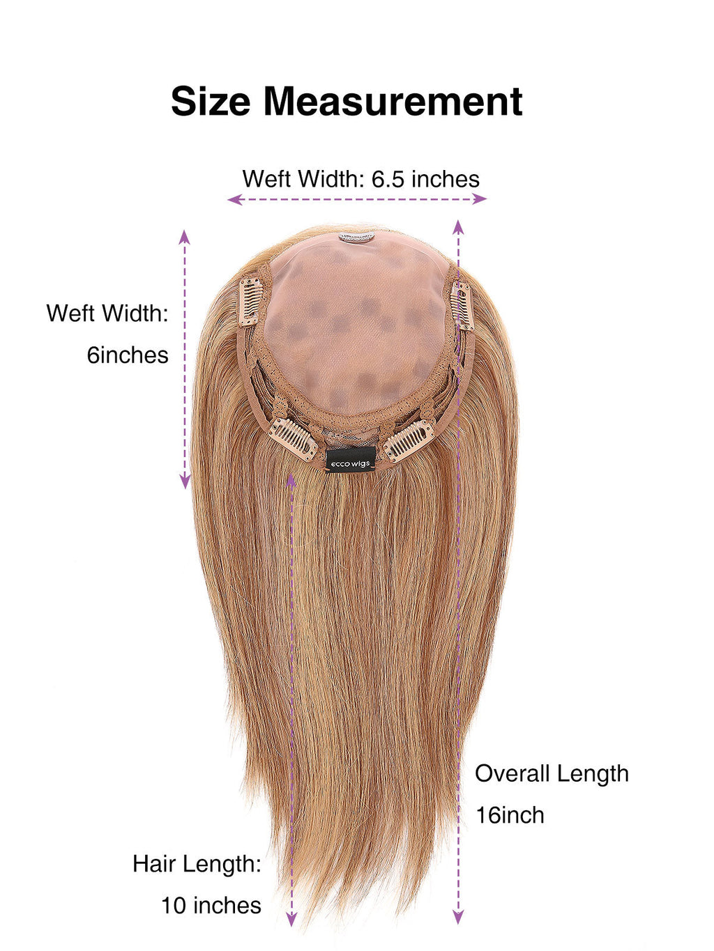 10 Inch Remy Human Hair Topper | Ash Violet Blonde | Mono Base Cool Blonde Top Piece
