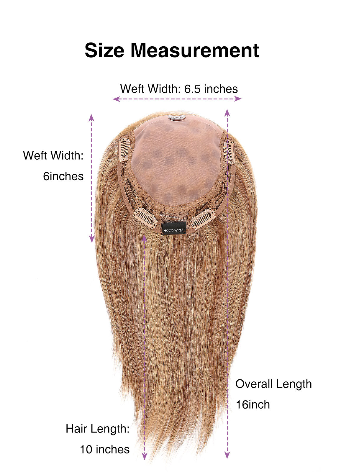 10 Inch Remy Human Hair Topper | Ash Violet Blonde | Mono Base Cool Blonde Top Piece