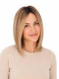 12 Inch Remy Human Hair Topper | Toffee Rooted | Mono Straight Hairpiece