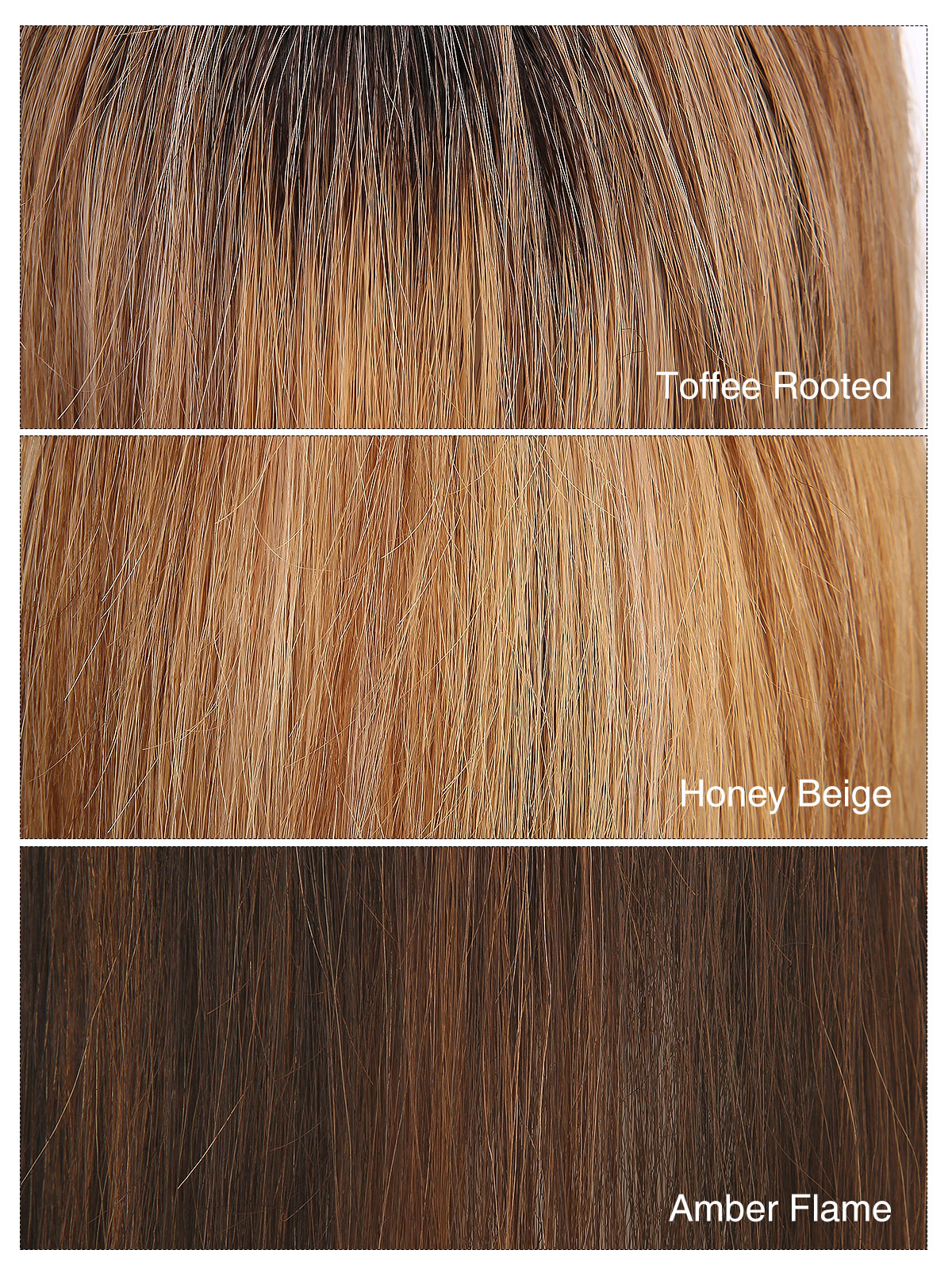 12 Inch Remy Human Hair Topper | Toffee Rooted | Mono Straight Hairpiece