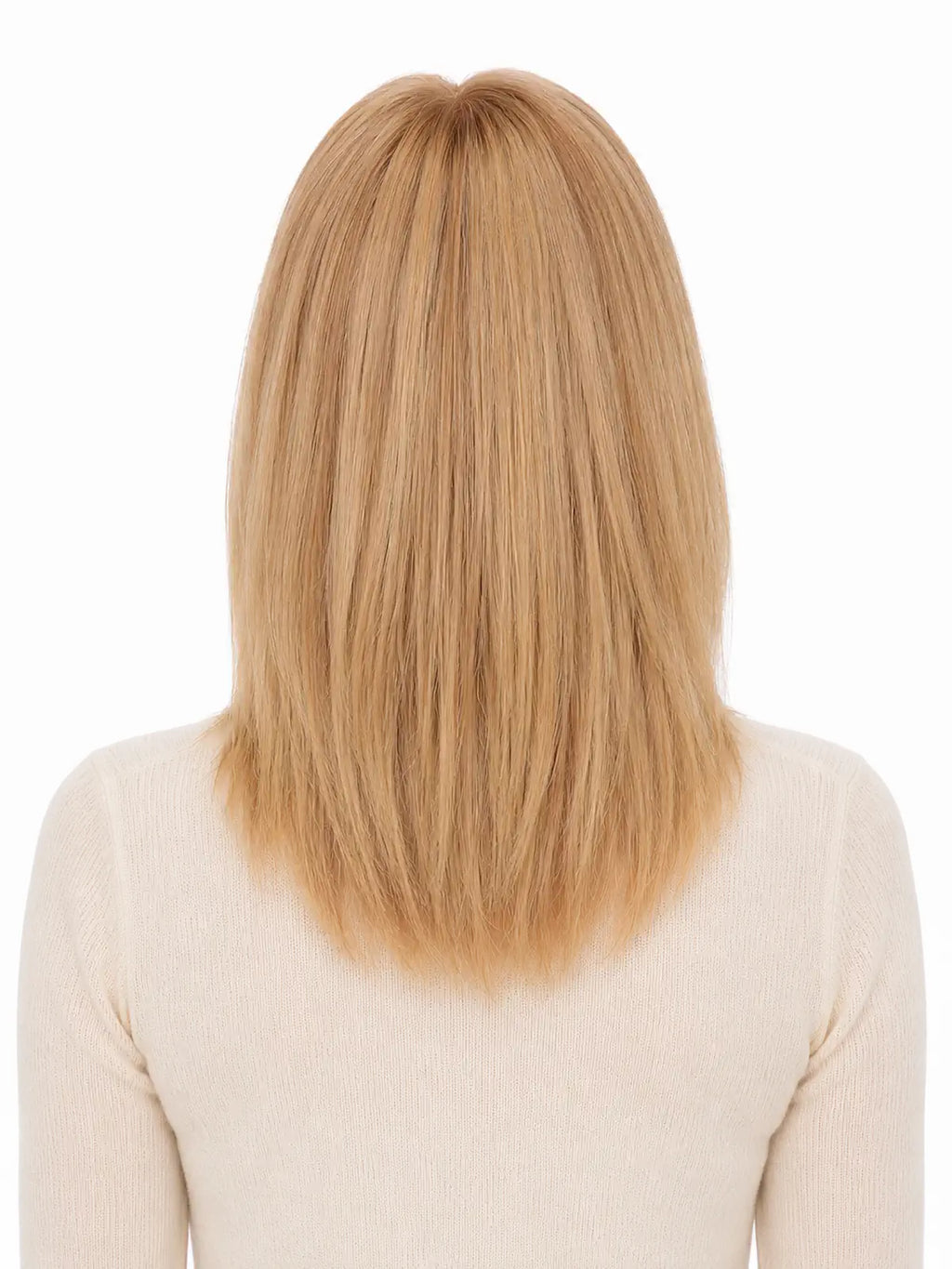 12 Inch Remy Human Hair Topper | Honey Beige | Mono Blonde Hairpiece