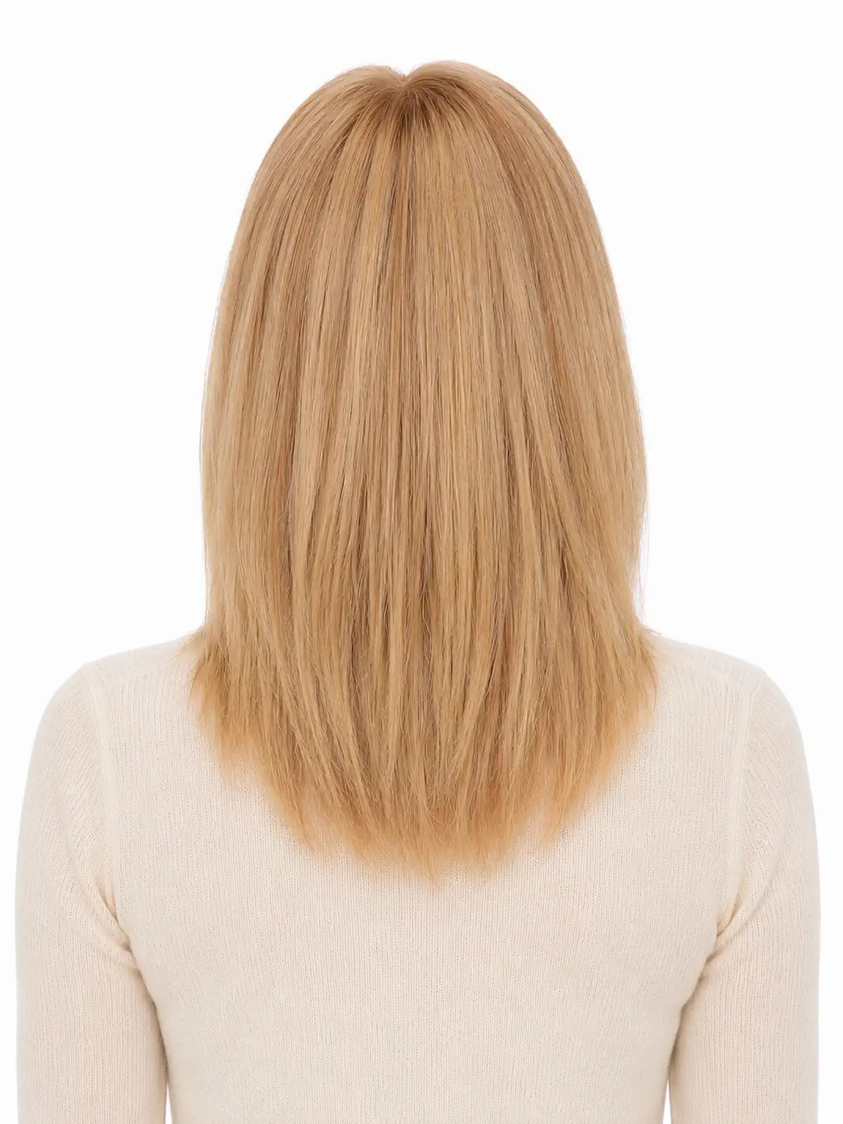 12 Inch Remy Human Hair Topper | Honey Beige | Mono Blonde Hairpiece