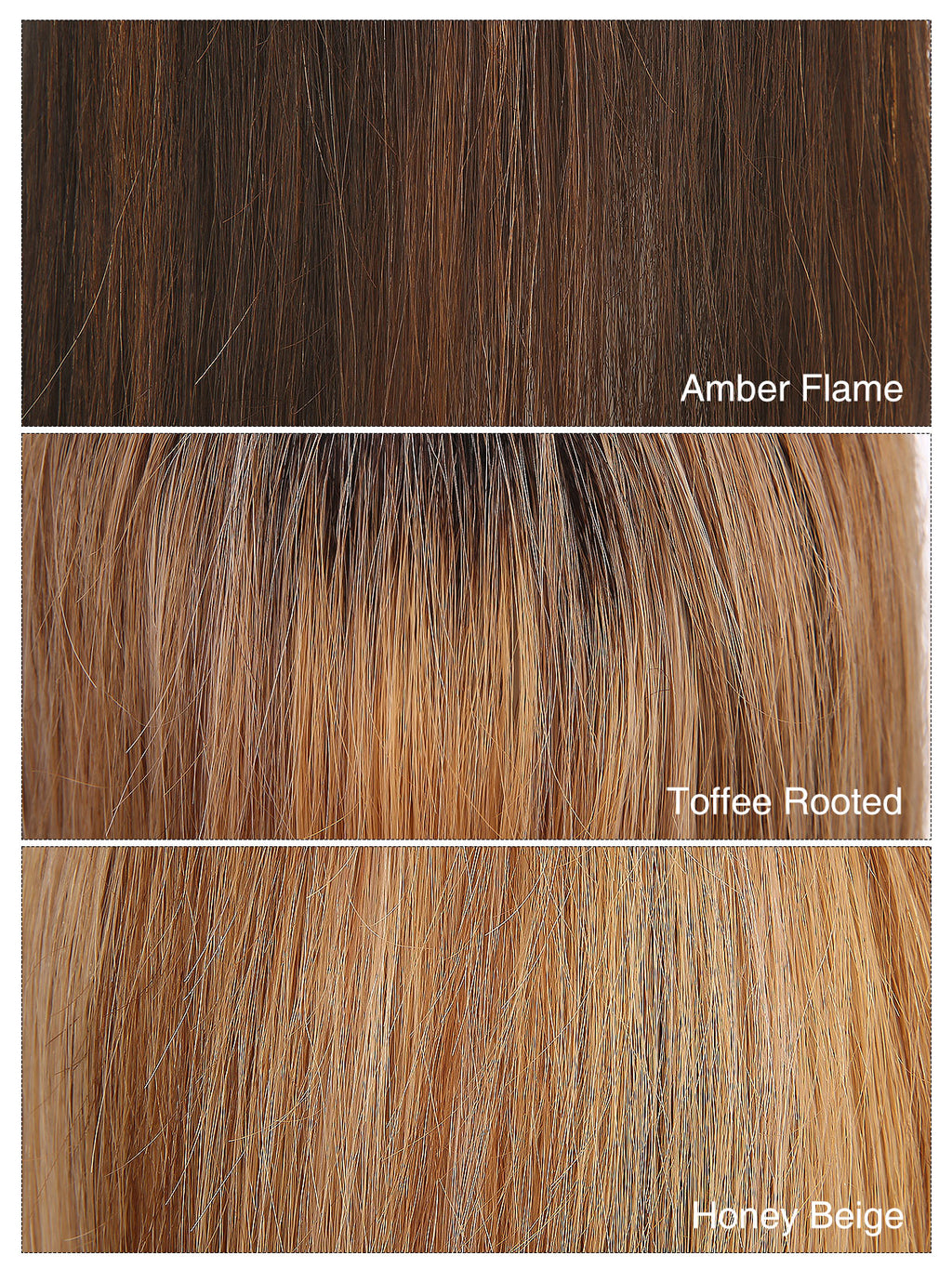 12 Inch Remy Human Hair Topper | Amber Flame | Red-Gold Mono Top Piece
