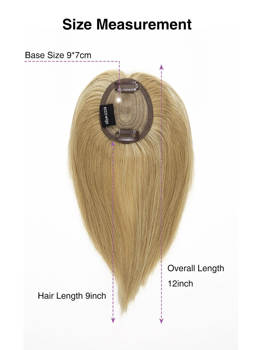 9 Inch Remy Human Hair Topper with HD Lace Closure | Cool Beige Blonde