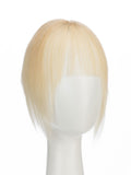 9 Inch Remy Human Hair Topper with HD Lace Closure | Platinum Blonde