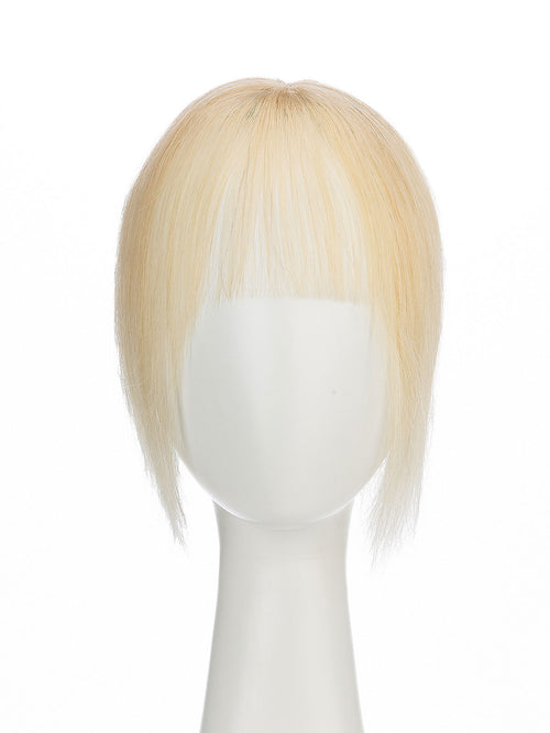 9 Inch Remy Human Hair Topper with HD Lace Closure | Platinum Blonde