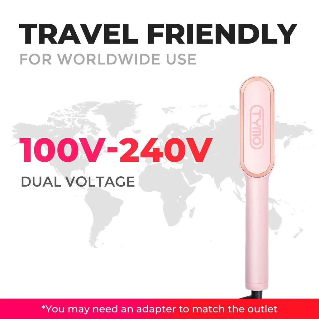 TYMO RING PINK straightening brush – handle and grip design