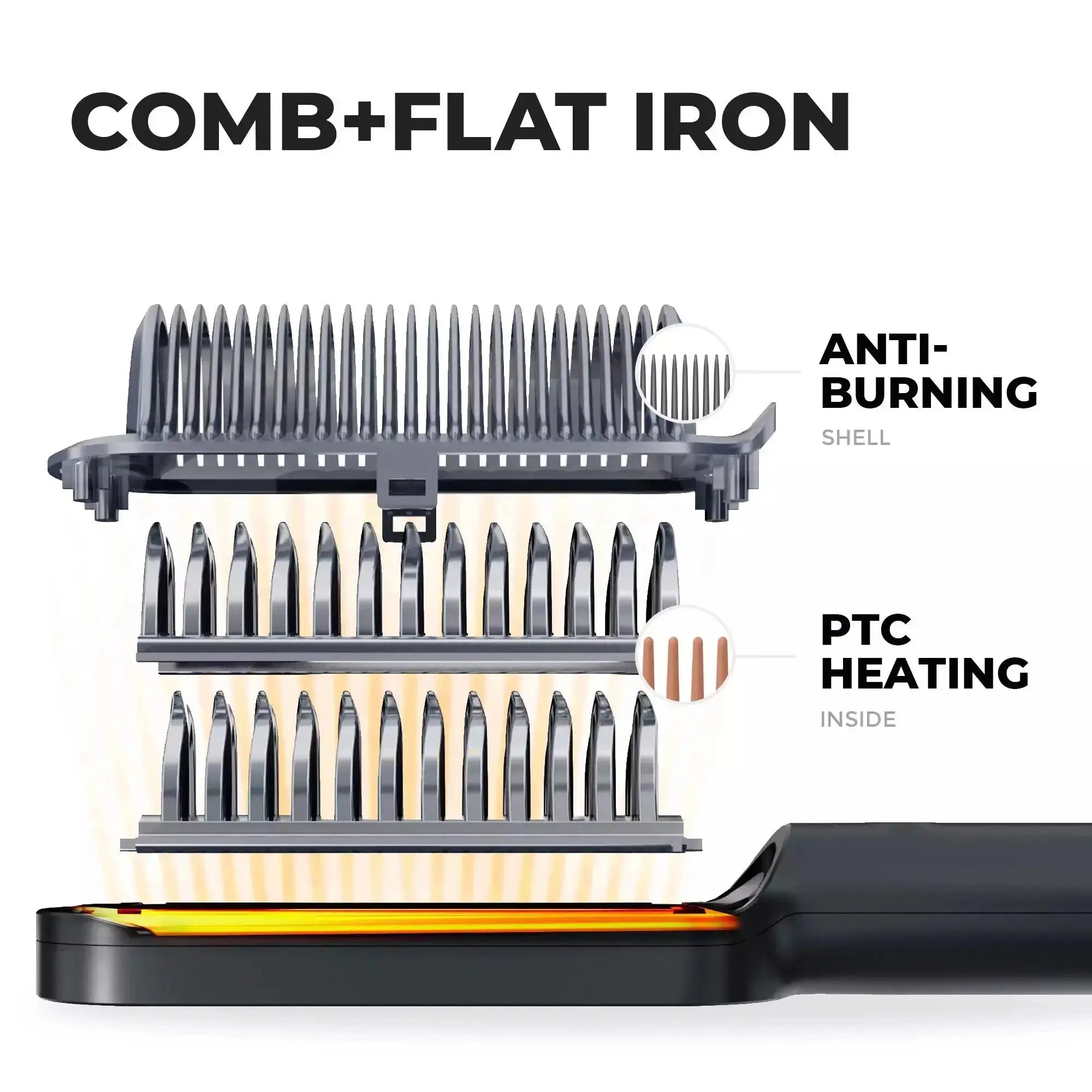 TYMO RING straightening comb – handle and grip design