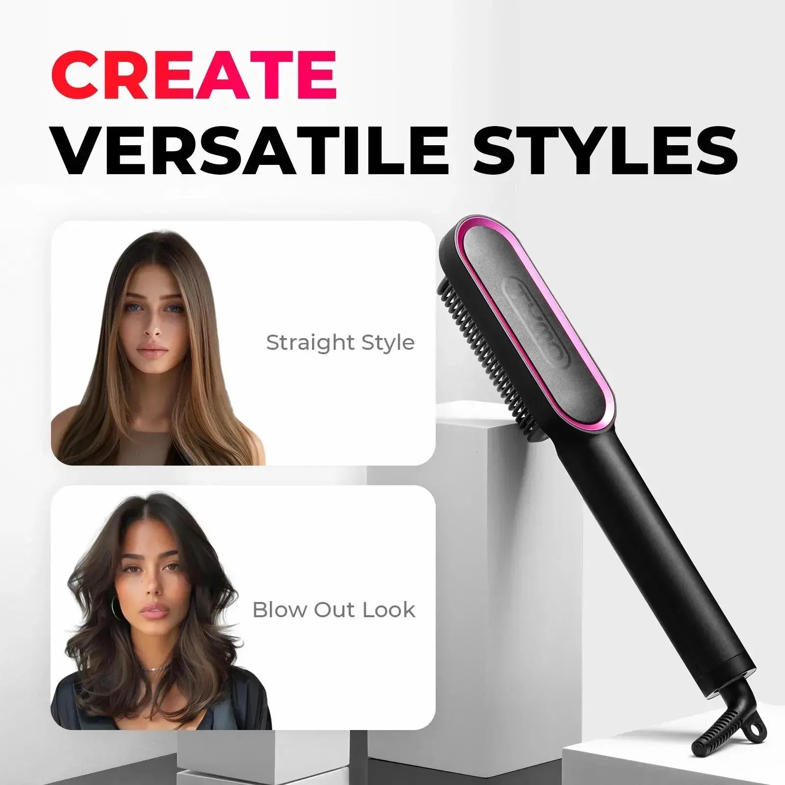 TYMO RING straightening comb – side angle view