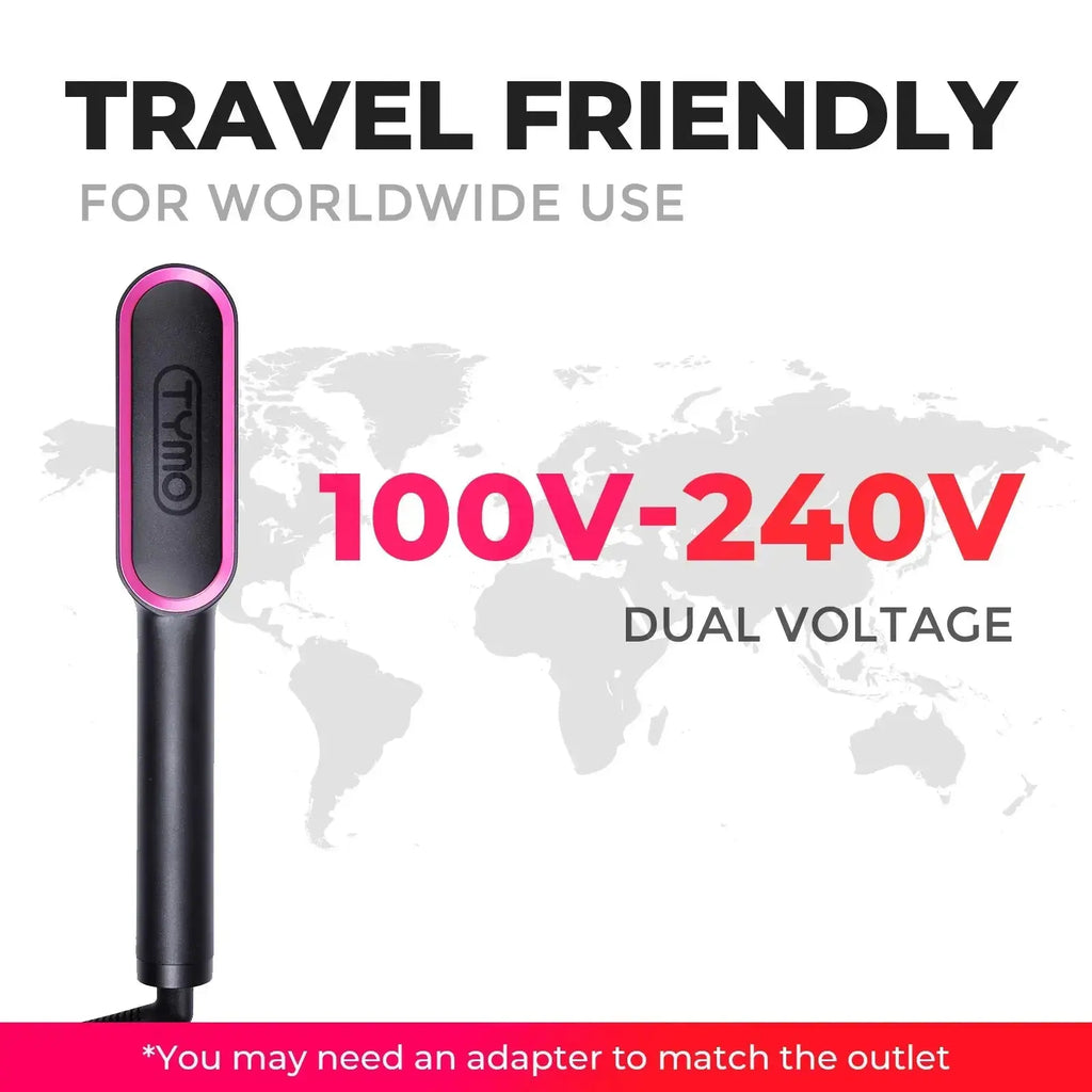 TYMO RING straightening comb – in-use styling result