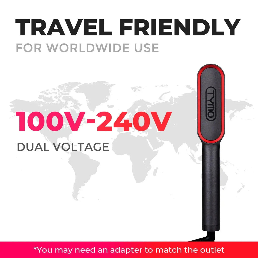 TYMO RING PLUS straightening brush – in-use styling result