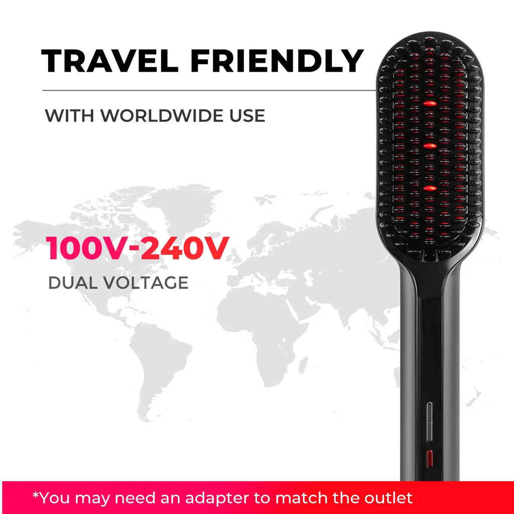TYMO iONIC PLUS ionic straightening brush – side angle view