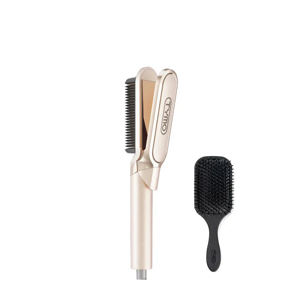 TYMO FLIPRO straightening brush – in-use styling result