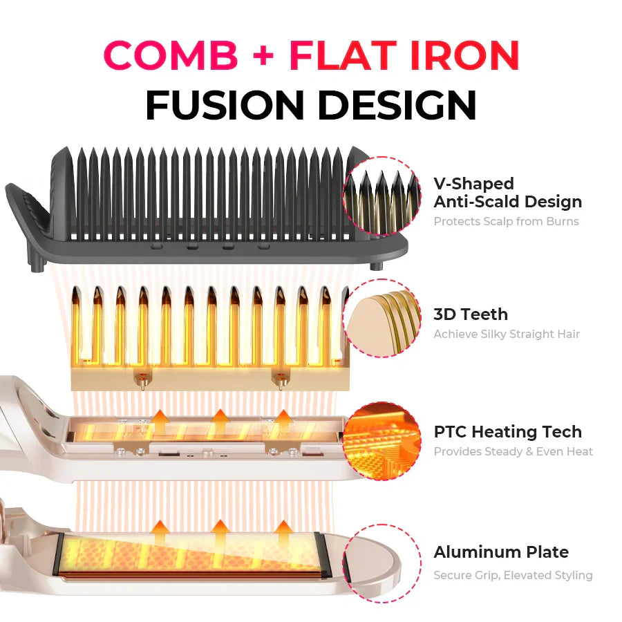 TYMO FLIPRO straightening brush – full kit lay-flat photo