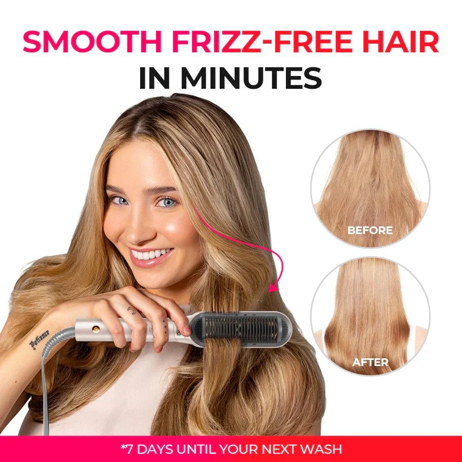 TYMO FLIPRO straightening brush – close-up detail