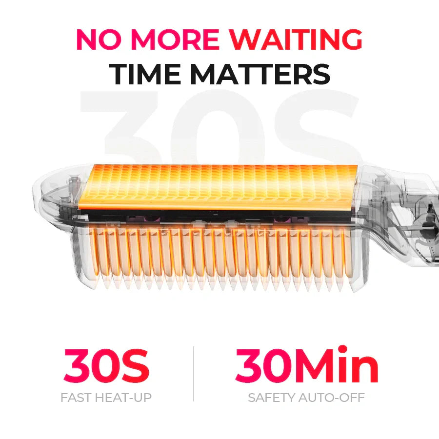 TYMO FLIPRO straightening brush – barrel close-up