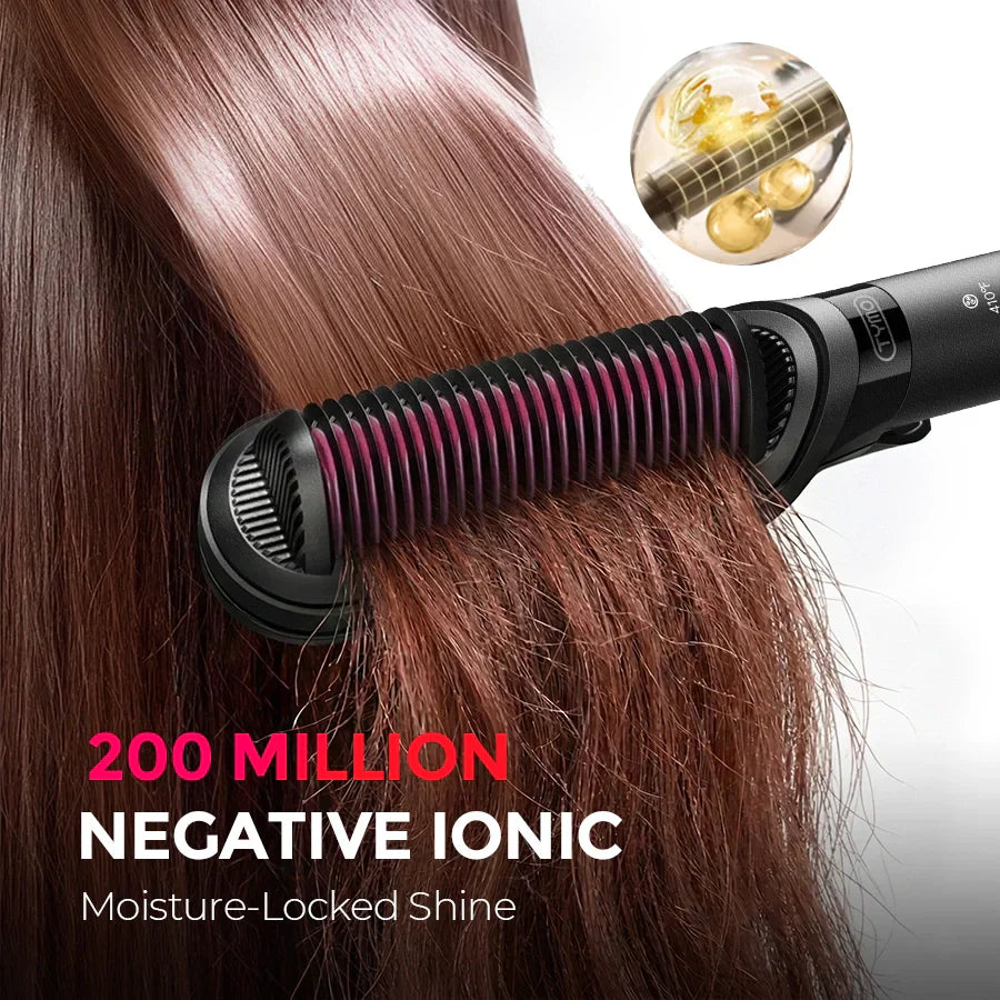 TYMO FLIPRO straightening brush – control panel and heat settings